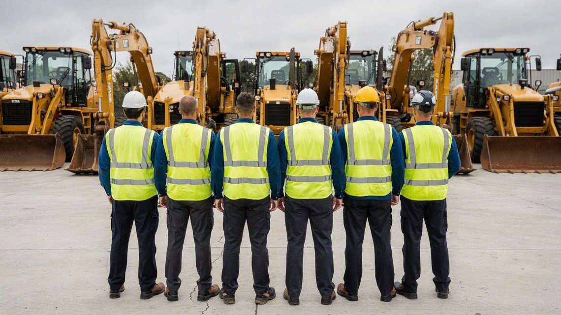 Das Team von Baumaschinen van der Walle